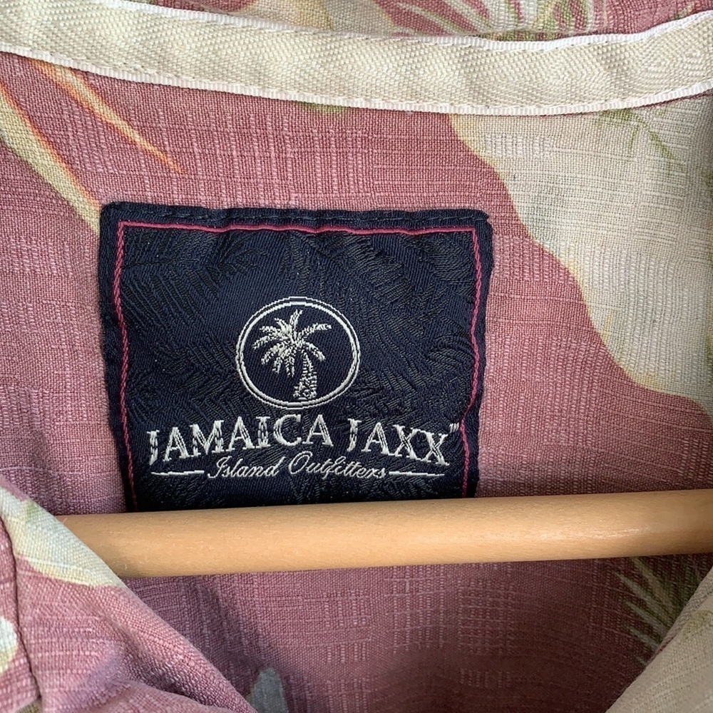 Jamacia Jaxx Silk Hawaiian Button Up Shirt sz L - Picture 5 of 6